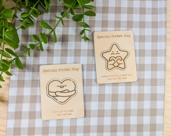 Pocket Hug | Personalised Gifts for Teachers and Kids | Heart and Star | Custom Message | Educator Gift Idea | Class Gift  | Pupil Gift
