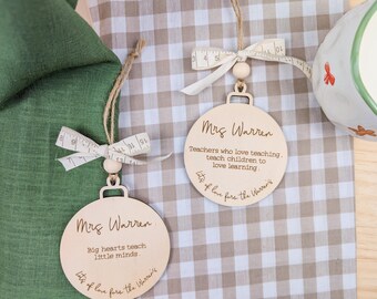 Teacher Ornament | Personalised Gifts for Teachers | Custom Name | Educator Gift | Teacher Gift Idea | Thank You Gift  | Pupil Gift |