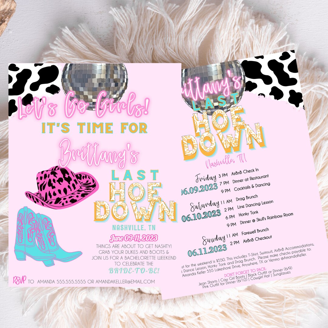 Last Hoedown Bachelorette Itinerary And Invitation Editable Pink Il 1080xN.4836620404 1eg2
