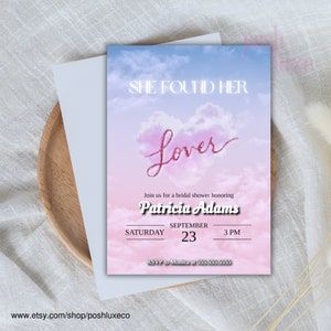 LOVER Bachelorette Weekend Invitation She Found Her Lover Taylor Editable Invite DIY Template Bach Printable Download