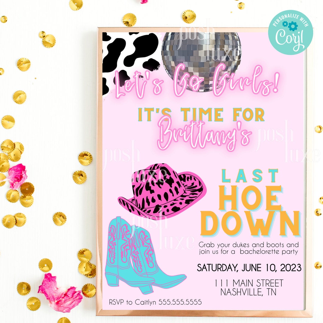 Last Hoedown Bachelorette Weekend Invitation Editable Pink Cow Girl Il 1080xN.4863731021 1ud6