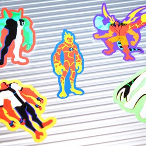 Ben 10 Sticker Pack - Ben 10 Original Aliens - Laptop Stickers - Car Decals - Cartoon Stickers - Old School - Hero Stickers - Aliens