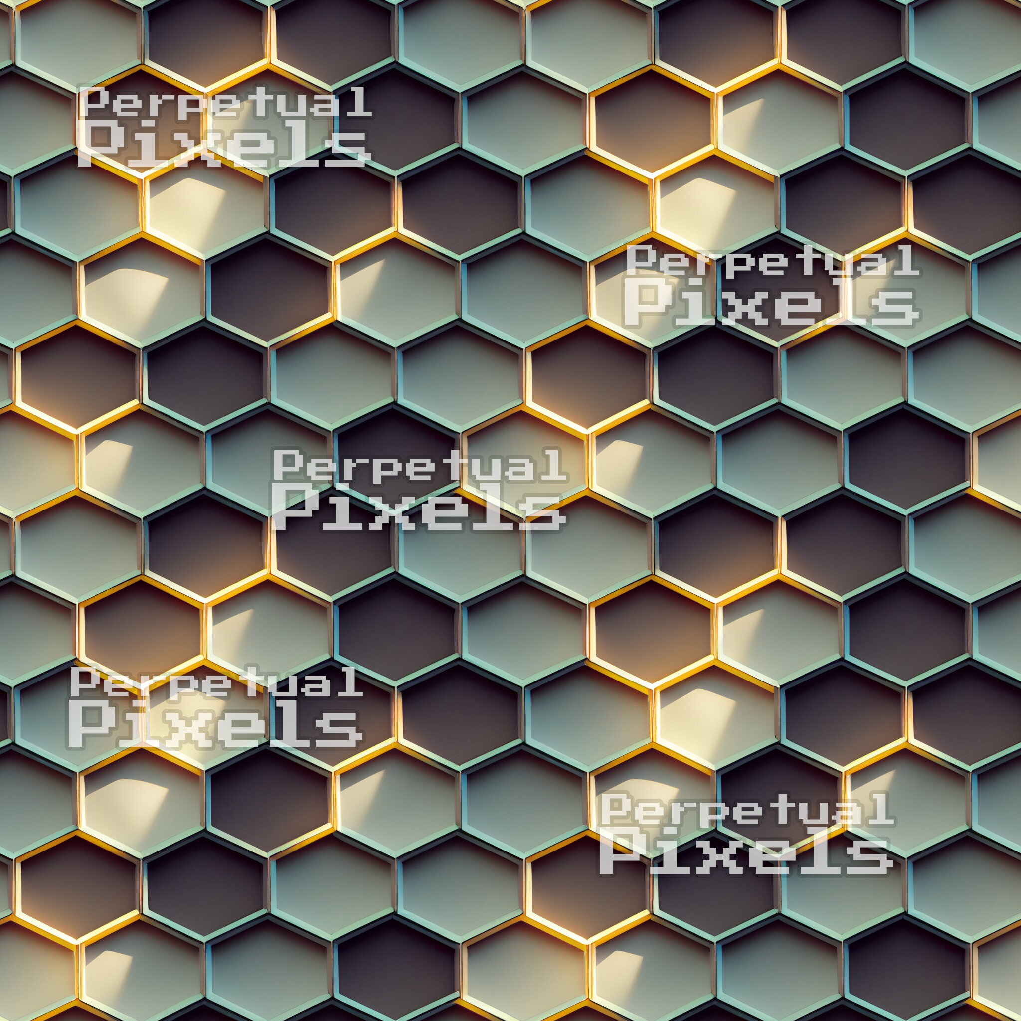 Hexagons Are the Bestagons 16 Seamless Repeating Hexagon Patterns, Digital Paper, Commercial Use