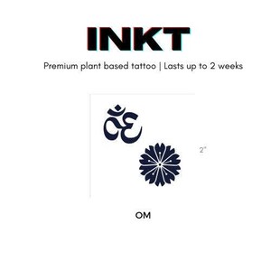 Om Tattoo Scared Geometry Plant Based Tattoo Semi permanent Tattoo Temporary Tattoo Spiritual Tattoo Festival Tattoo Vegan 2 Week Tattoo Art image 2