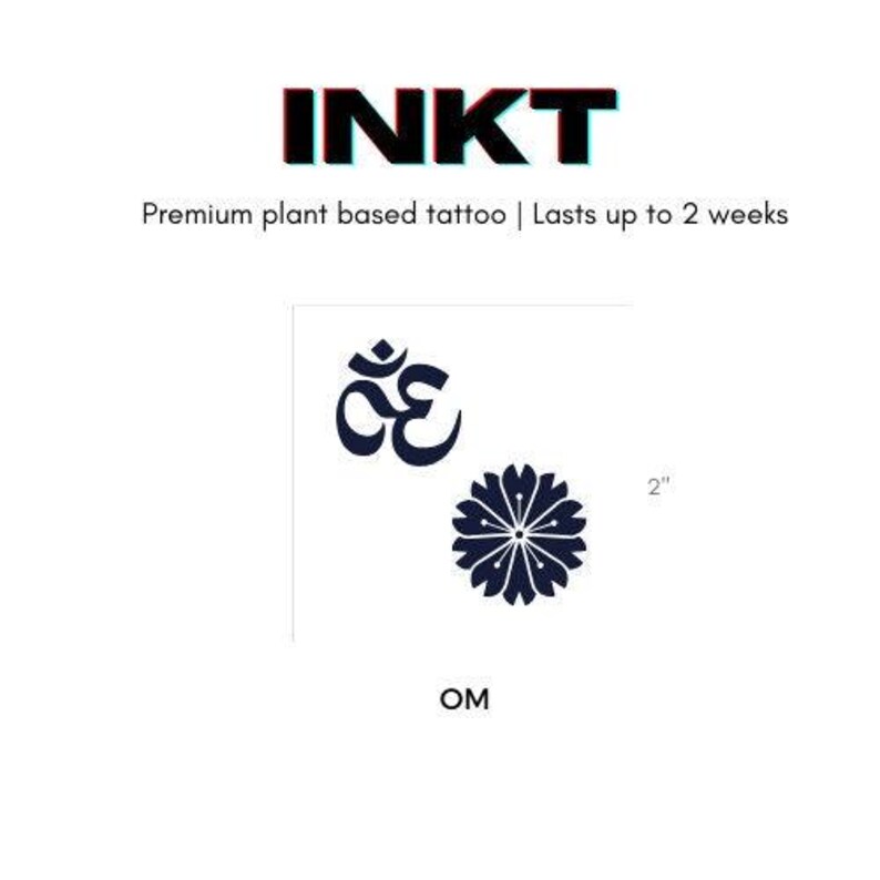 Om Tattoo Scared Geometry Plant Based Tattoo Semi permanent Tattoo Temporary Tattoo Spiritual Tattoo Festival Tattoo Vegan 2 Week Tattoo Art image 2