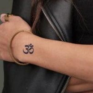 Om Tattoo Scared Geometry Plant Based Tattoo Semi permanent Tattoo Temporary Tattoo Spiritual Tattoo Festival Tattoo Vegan 2 Week Tattoo Art image 1