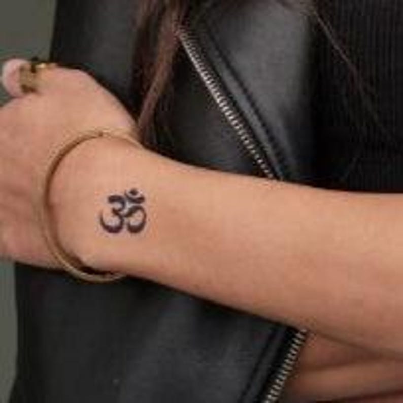 Om Tattoo Scared Geometry Plant Based Tattoo Semi permanent Tattoo Temporary Tattoo Spiritual Tattoo Festival Tattoo Vegan 2 Week Tattoo Art image 1