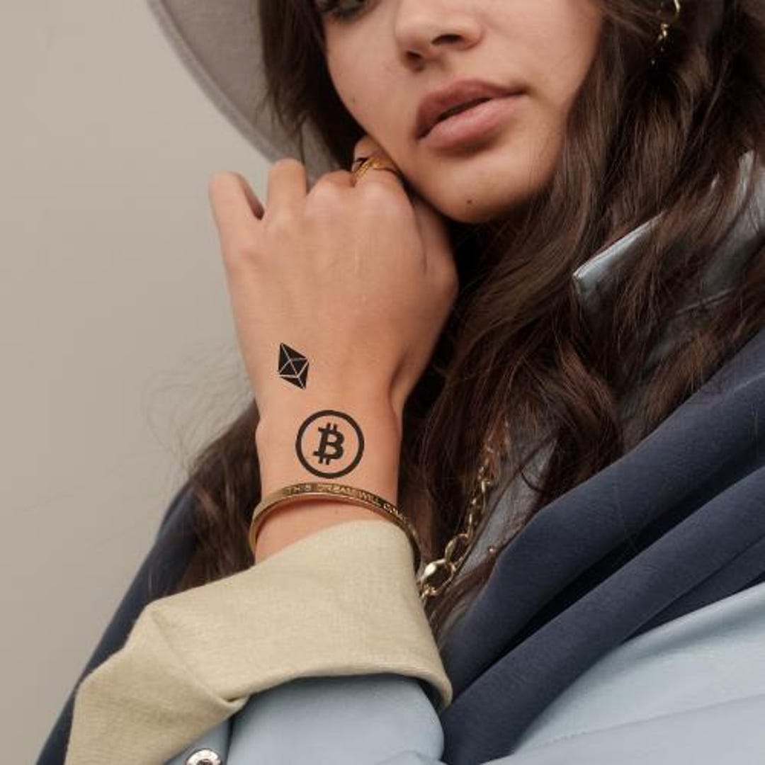 Bitcoin Tattoo | Ethereum Tattoo | Semi Permanent Temporary Tattoo | Crypto  Tattoo | Vegan BTC ETH Tattoo - Etsy, image size:1080x1080