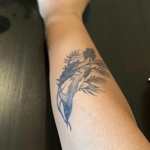 Noah&#39;s Dove Tattoo | 2 Week Semi Permanent Vegan Temporary Tattoo | Bird Tattoo | Olive Tattoo | Christian Tattoo | Nature Tattoo | Body Art