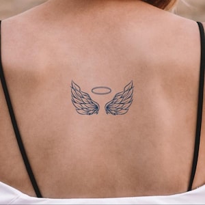 Angel Wing Tattoo | 2 Week Temporary Tattoo | Boho Tattoo | Festival Tattoo | Spiritual Tattoo | Angel Tattoo | Wing Tattoo |