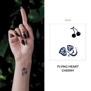 Cherry Tattoo Succulent Tattoo 2 Week Tattoo Semi Permanent Tattoo Plant Tattoo Plant Based Tattoo Vegan Tattoo Party Favor Festival Tattoo