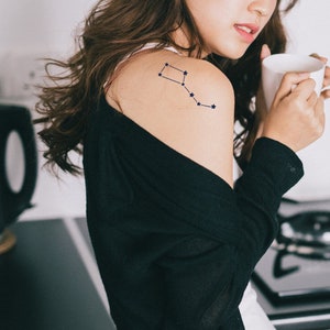 Big Dipper Tattoo Constellation Tattoo 2 Week Tattoo Semi Permanent Tattoo Temporary Tattoo Star Tattoo Celestial Tattoo Universe Tattoo Art