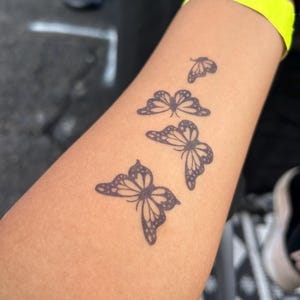 Butterfly Tattoo | 2 Week Temporary Tattoo | Butterflies Tattoo | Inspirational Tattoo | Gift Idea | Boho Tattoo | Butterflies