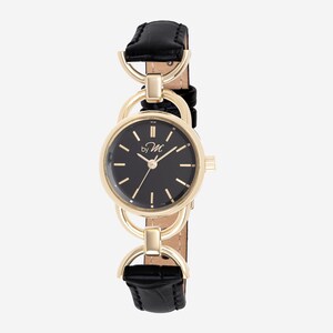 Women's Leather Watches Small Round, Minimal Wristwatch, Stylish Retro Timepiece image 4