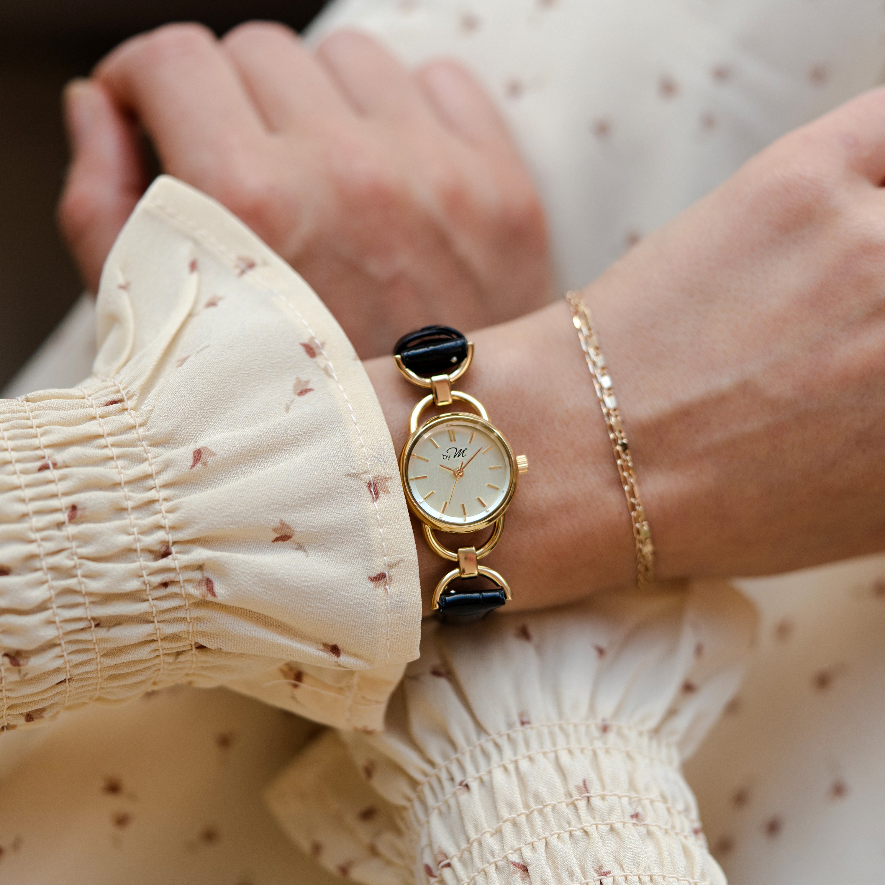 Sophisticated Vintage-inspired Ladies Watch - Small Face, Gold Tone, BY M DEGREES