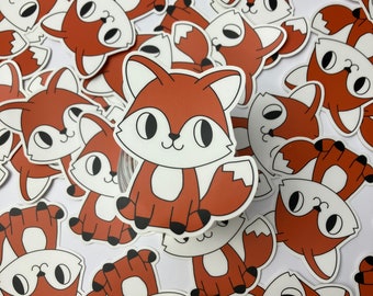 Kawaii Fox Sticker: Waterproof Vinyl Decal