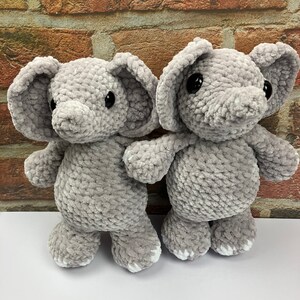 Stuffed Gray Elephant/ Plushie Elephant/ Crochet Amigurumi/ African Animals/ Gifts for Kids/ Jungle Nursery/ Safari Nursery Decor