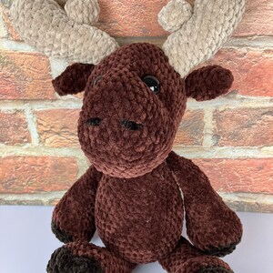 Moose Stuffed Animal/ Plushie Moose/ Crochet Moose Amigurumi/ Forest Animals/ Gifts for Kids/ Nursery Decor/ Moose Doll