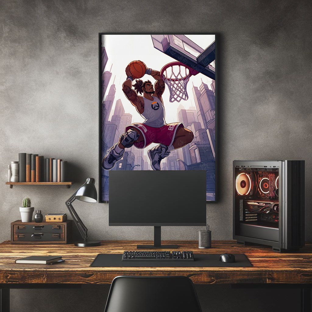 Overwatch Posters, Baptiste, Customizable, artful wall art, gift-for Gamers, Unique Anime Decor, gaming wall art, High Resolution, Anime