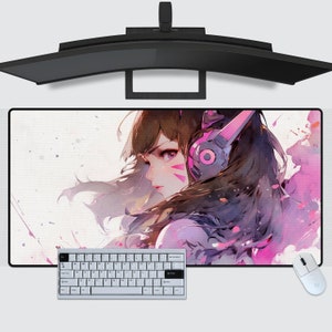 Overwatch Mousepads, D.Va, laptop desk mat, gift-for Gamers, Unique Anime Decor, gaming, High Resolution, Anime, OW