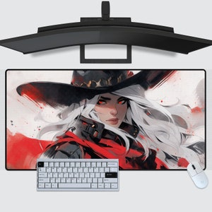 Overwatch Mousepads, Ashe, laptop desk mat, gift-for Gamers, Unique Anime Decor, gaming, High Resolution, Anime, OW