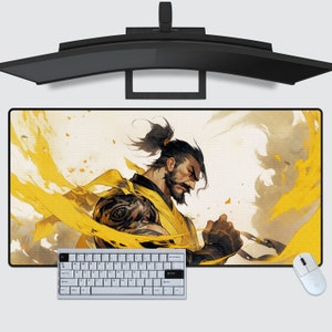 Overwatch Mousepads, Hanzo, laptop desk mat, gift-for Gamers, Unique Anime Decor, gaming, High Resolution, Anime, OW