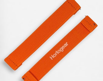 HorloFLEX (Exotic Orange) Elastic Watch Strap Band for Omega X Swatch Speedmaster MoonSwatch Moonwatch