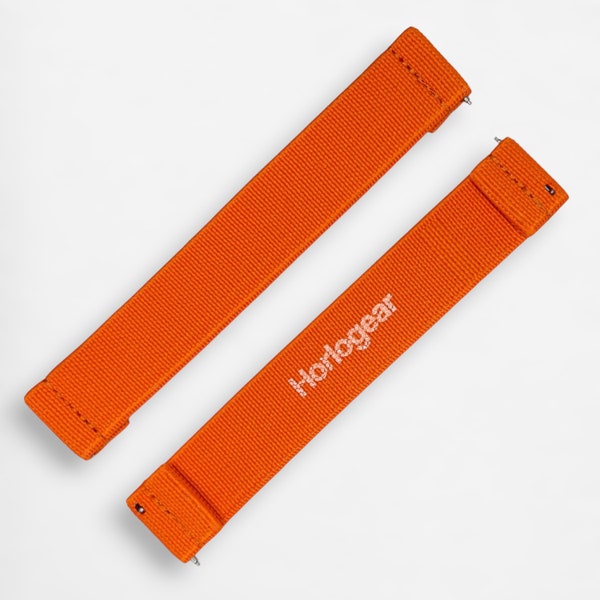 HorloFLEX (Exotic Orange) Elastic Watch Strap Band for Omega X Swatch Speedmaster MoonSwatch Moonwatch