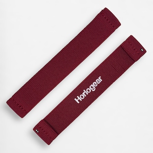 HorloFLEX (Fine Burgundy) Elastic Watch Strap Band for Omega X Swatch Speedmaster MoonSwatch Moonwatch