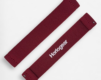 HorloFLEX (Fine Burgundy) Elastic Watch Strap Band for Omega X Swatch Speedmaster MoonSwatch Moonwatch