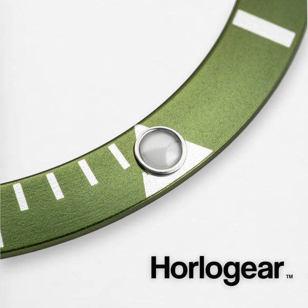 HORLOGEAR (Green) Aluminum Bezel Insert for Submariner 16610LV SAPPHIRE PEARL