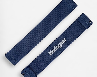 HorloFLEX (True Navy) Elastic Watch Strap Band for Omega X Swatch Speedmaster MoonSwatch Moonwatch