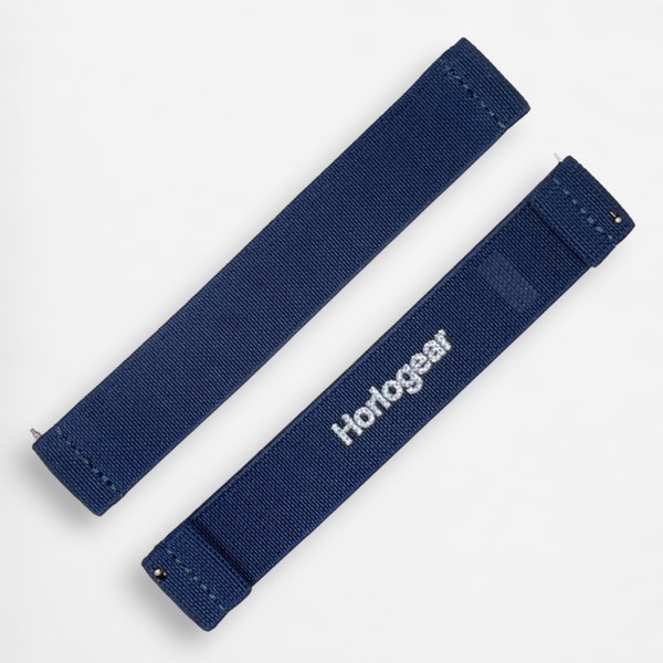 HorloFLEX (True Navy) Elastic Watch Strap Band for Omega X Swatch Speedmaster MoonSwatch Moonwatch