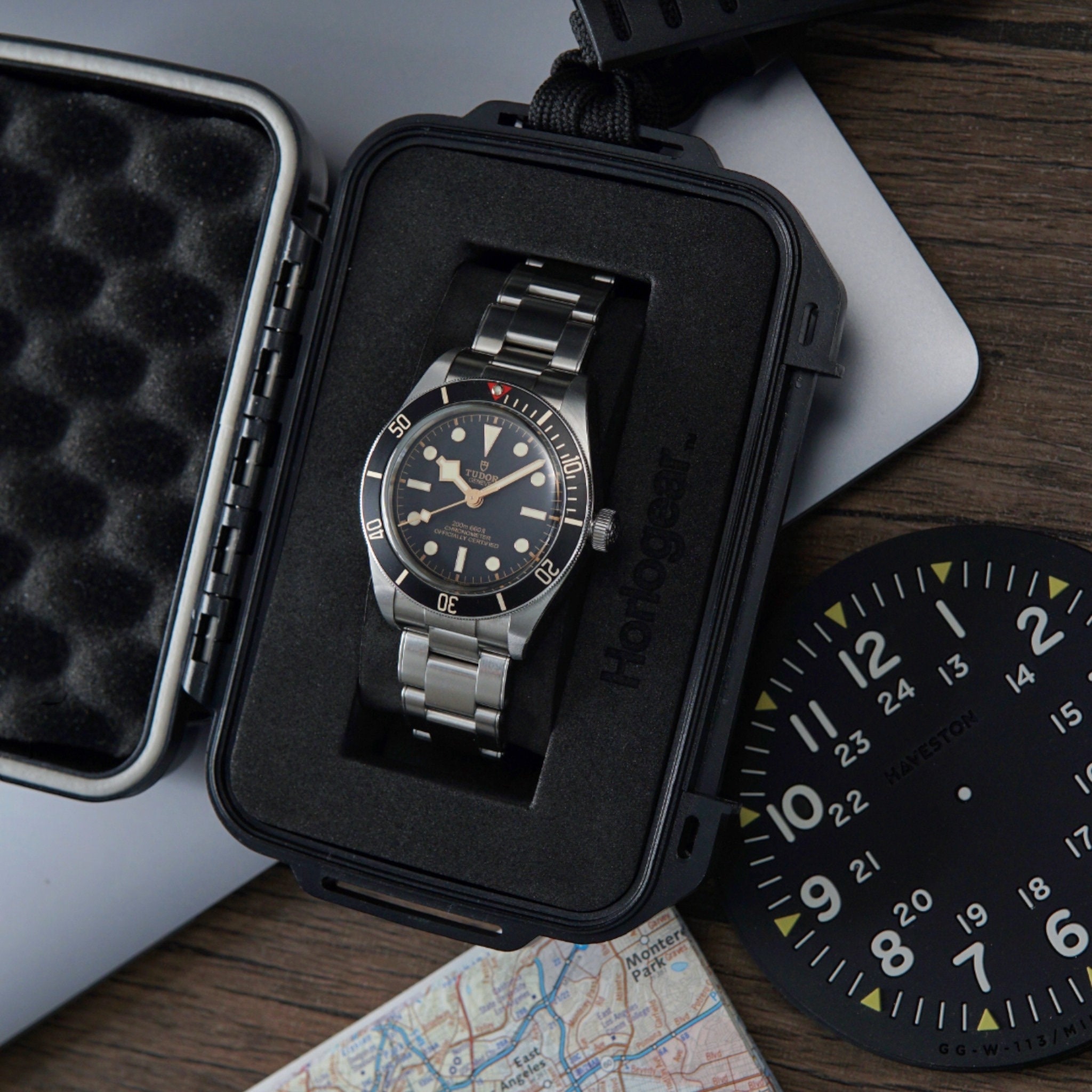 Single Watch Storage HORLOGEAR Single Watch Travel Case Black Wristwatch Storage Box for ...
