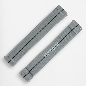 Horloflex (Mirage grau / schwarz) Elastischer Uhrenarmband Band für Omega X Swatch Speedmaster MoonSwatch Moonwatch
