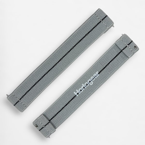 HorloFLEX (Mirage Gray / Black) Elastic Watch Strap Band for Omega X Swatch Speedmaster MoonSwatch Moonwatch