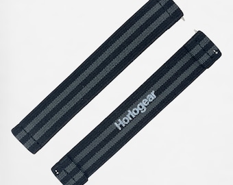 HorloFLEX (Obsidian Black / Gray) Elastic Watch Strap Band for Omega X Swatch Speedmaster MoonSwatch Moonwatch