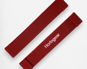 HorloFLEX (Lava Red) Elastic Watch Strap Band for Omega X Swatch Speedmaster MoonSwatch Moonwatch