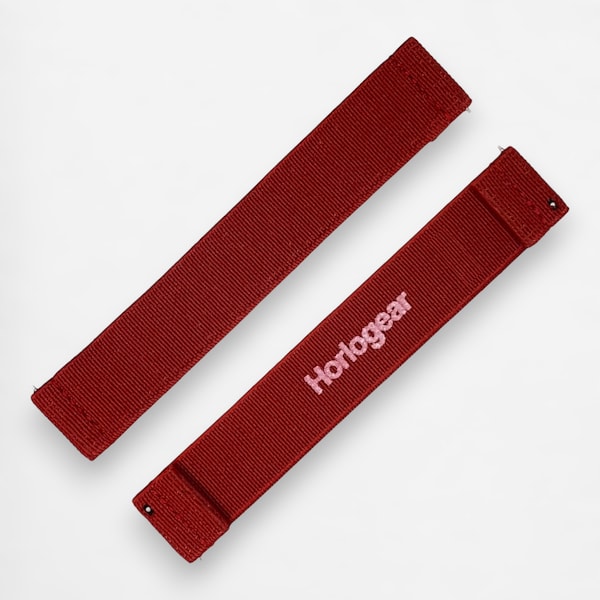 HorloFLEX (Lava Red) Elastic Watch Strap Band for Omega X Swatch Speedmaster MoonSwatch Moonwatch