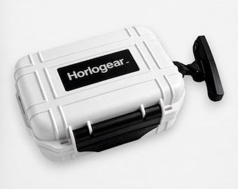 HORLOGEAR Single Watch Travel Case White Wristwatch Storage Box for Most Watches