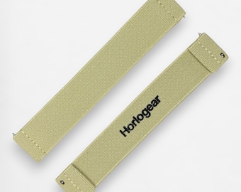 HorloFLEX (Tofu Cream) Elastic Watch Strap Band for Omega X Swatch Speedmaster MoonSwatch Moonwatch