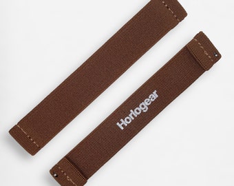 HorloFLEX (Cocoa Brown) Elastic Watch Strap Band for Omega X Swatch Speedmaster MoonSwatch Moonwatch