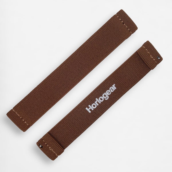 HorloFLEX (Cocoa Brown) Elastic Watch Strap Band for Omega X Swatch Speedmaster MoonSwatch Moonwatch