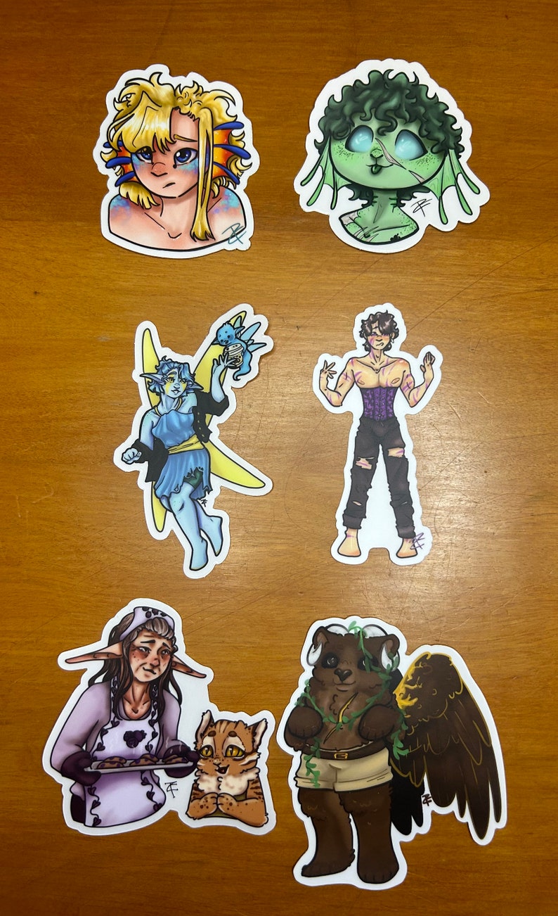High Quality Cut Dye Stickers, Fable Smp Character Stickers - Etsy