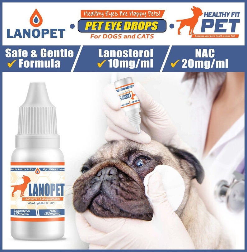 Lanosterol NAC Dog Eye Drops Cat Eye Drops Nacetylcarnosine Eye Pet Eye Drops Lubricating Eye