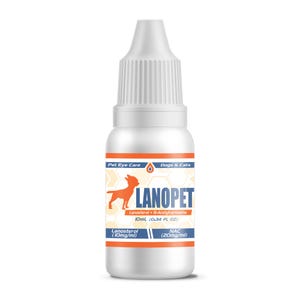 LanoPet ラノステロール + N-アセチルカルノシン（NAC）犬用点眼薬、快適で潤いのある目元をサポート、10mLスポイト付き