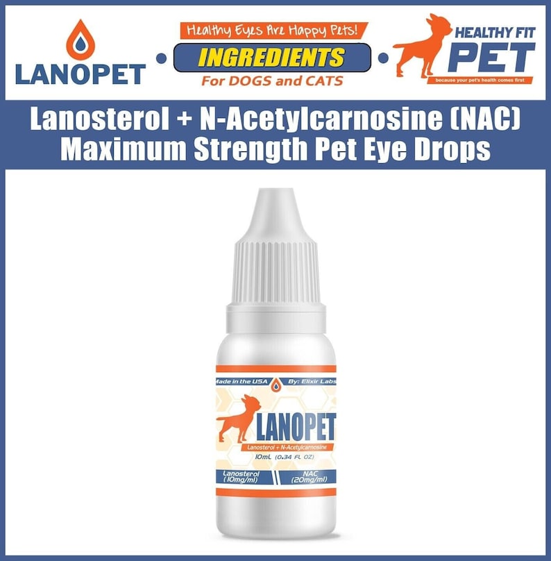 Lanosterol NAC Dog Eye Drops Cat Eye Drops Nacetylcarnosine Eye Pet