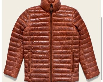 Leather Puffer Quilted Style Jacket