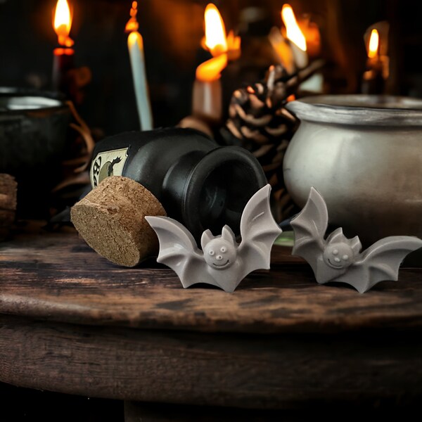 Vampire Bat Halloween Soap Set of 4, Halloween Decor and Hand Soap