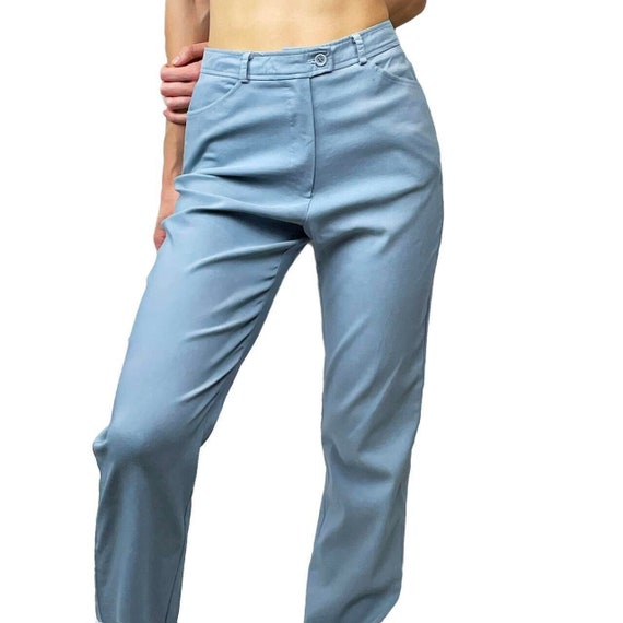 vintage high waisted blue trousers